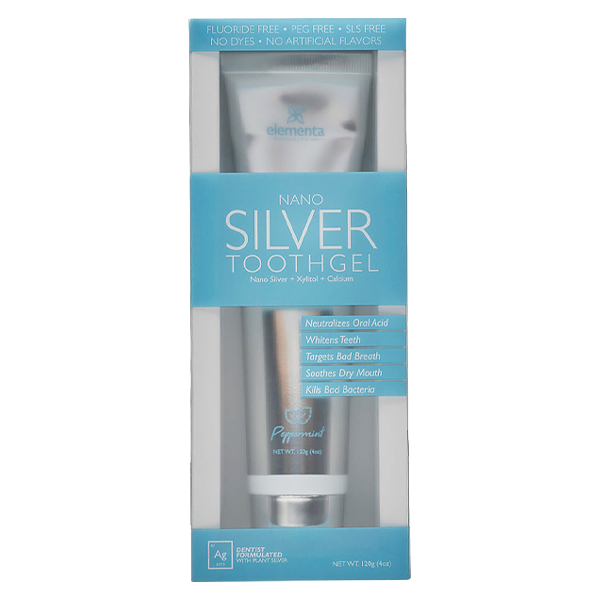 Toothpaste  Elementa Nano Silver Tooth Gel - Peppermint - 4oz
