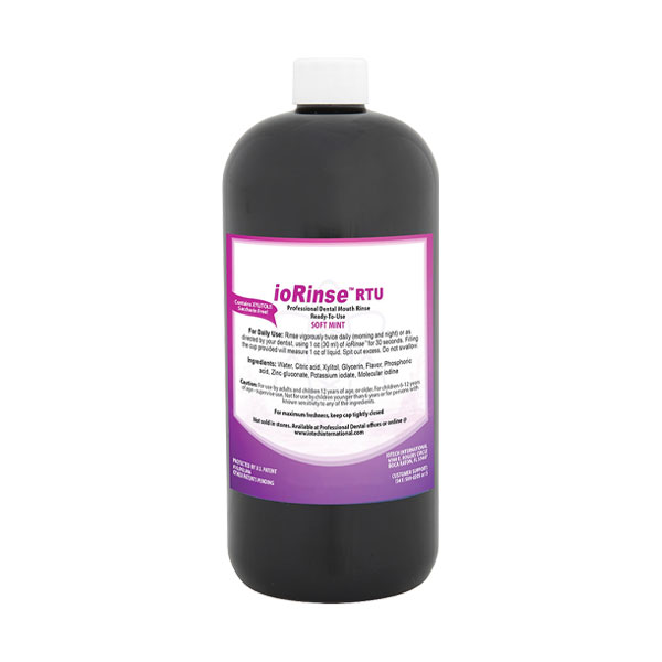 IoTech ioRinse RTU Ready-To-Use Professional Mouth Rinse - Mint - 12oz