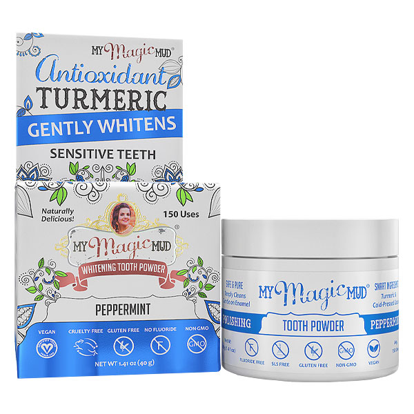 My Magic Mud Turmeric Whitening Tooth Powder - Peppermint - 1.41oz