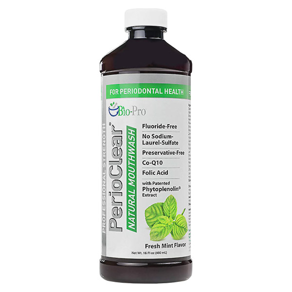 Bio-Pro PerioClear Natural Mouthwash - Fresh Mint - 16oz